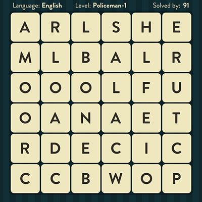  WordBrain Policeman 1 | WordBrain Cheats | Policeman Answers Level 1 