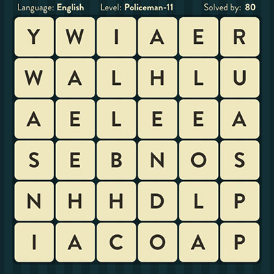  WordBrain Policeman 11 | WordBrain Cheats | Policeman Answers Level 11 