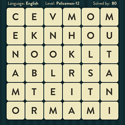  WordBrain Policeman 12 | WordBrain Cheats | Policeman Answers Level 12 