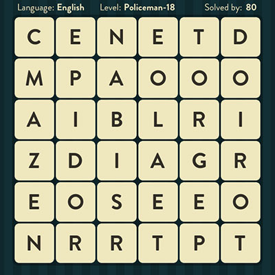  WordBrain Policeman 18 | WordBrain Cheats | Policeman Answers Level 18 