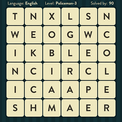  WordBrain Policeman 3 | WordBrain Cheats | Policeman Answers Level 3 