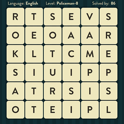  WordBrain Policeman 8 | WordBrain Cheats | Policeman Answers Level 8 