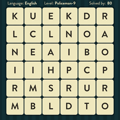  WordBrain Policeman 9 | WordBrain Cheats | Policeman Answers Level 9 