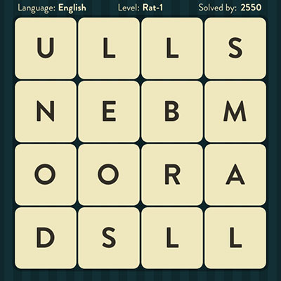  WordBrain Rat 1 | WordBrain Cheats | Rat Answers Level 1 