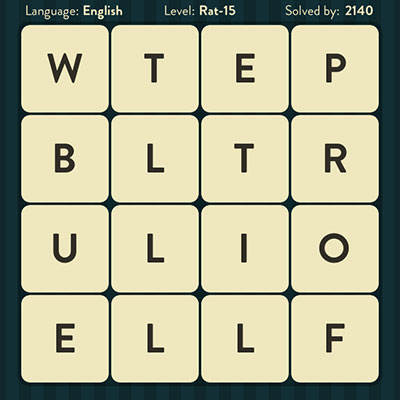  WordBrain Rat 15 | WordBrain Cheats | Rat Answers Level 15 
