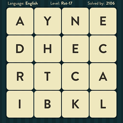  WordBrain Rat 17 | WordBrain Cheats | Rat Answers Level 17 