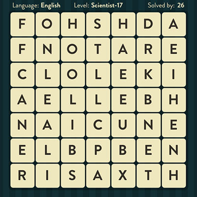  WordBrain Scientist 17 | WordBrain Cheats | Scientist Answers Level 17 