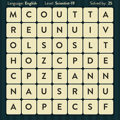  WordBrain Scientist 19 | WordBrain Cheats | Scientist Answers Level 19 