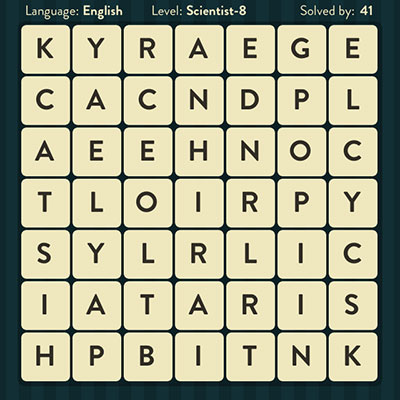  WordBrain Scientist 8 | WordBrain Cheats | Scientist Answers Level 8 
