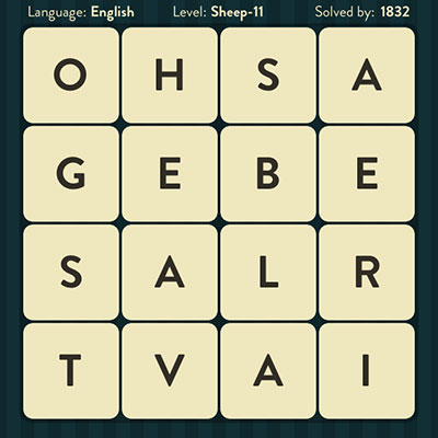  WordBrain Sheep 11 | WordBrain Cheats | Sheep Answers Level 11 