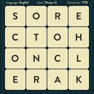  WordBrain Sheep 12 | WordBrain Cheats | Sheep Answers Level 12 