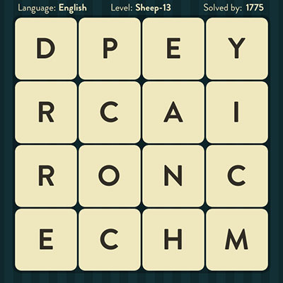  WordBrain Sheep 13 | WordBrain Cheats | Sheep Answers Level 13 