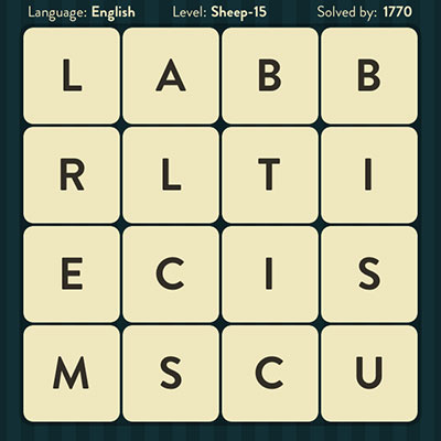  WordBrain Sheep 15 | WordBrain Cheats | Sheep Answers Level 15 