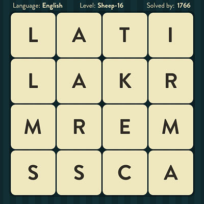  WordBrain Sheep 16 | WordBrain Cheats | Sheep Answers Level 16 