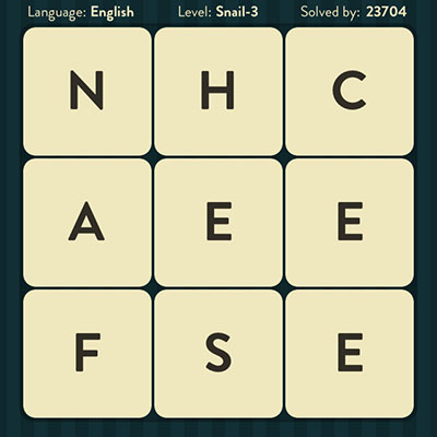  WordBrain Snail 3 | WordBrain Cheats | Snail Answers Level 3 