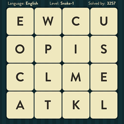  WordBrain Snake 1 | WordBrain Cheats | Snake Answers Level 1 
