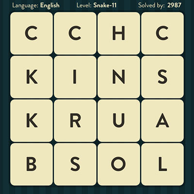  WordBrain Snake 11 | WordBrain Cheats | Snake Answers Level 11 