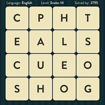  WordBrain Snake 14 | WordBrain Cheats | Snake Answers Level 14 