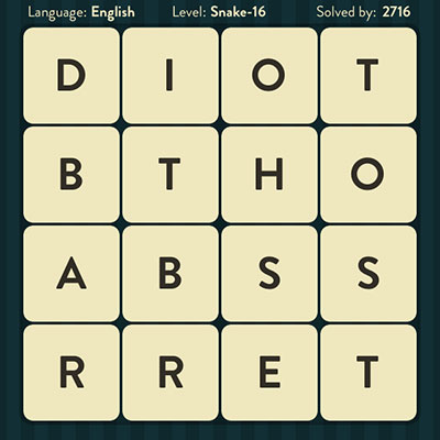  WordBrain Snake 16 | WordBrain Cheats | Snake Answers Level 16 