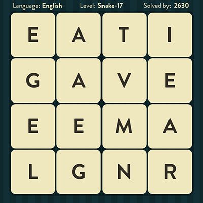  WordBrain Snake 17 | WordBrain Cheats | Snake Answers Level 17 