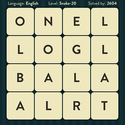  WordBrain Snake 20 | WordBrain Cheats | Snake Answers Level 20 