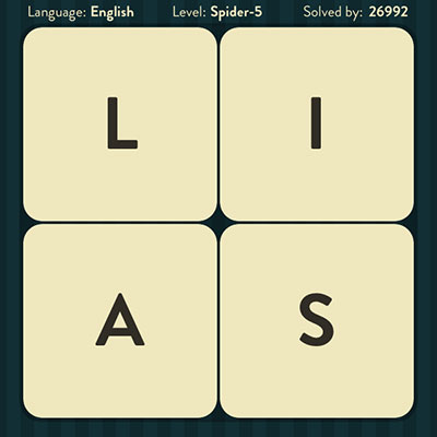  WordBrain Spider 5 | WordBrain Cheats | Spider Answers Level 5 
