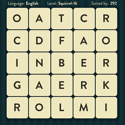  WordBrain Squirrel 16 | WordBrain Cheats | Squirrel Answers Level 16 
