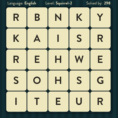 WordBrain Squirrel 2 | WordBrain Cheats | Squirrel Answers Level 2 