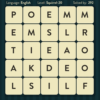  WordBrain Squirrel 20 | WordBrain Cheats | Squirrel Answers Level 20 