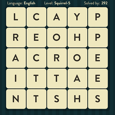  WordBrain Squirrel 5 | WordBrain Cheats | Squirrel Answers Level 5 