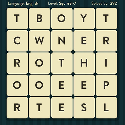  WordBrain Squirrel 7 | WordBrain Cheats | Squirrel Answers Level 7 
