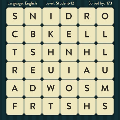 WordBrain Student 12 | WordBrain Cheats | Student Answers Level 12 