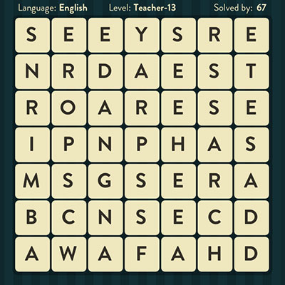  WordBrain Teacher 13 | WordBrain Cheats | Teacher Answers Level 13 