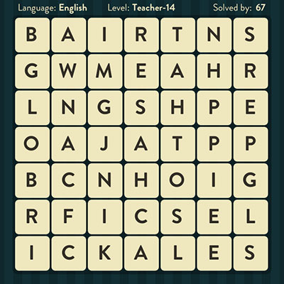  WordBrain Teacher 14 | WordBrain Cheats | Teacher Answers Level 14 