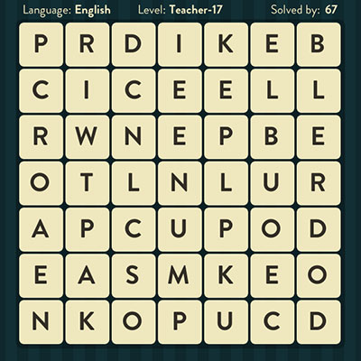  WordBrain Teacher 17 | WordBrain Cheats | Teacher Answers Level 17 
