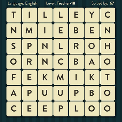  WordBrain Teacher 18 | WordBrain Cheats | Teacher Answers Level 18 