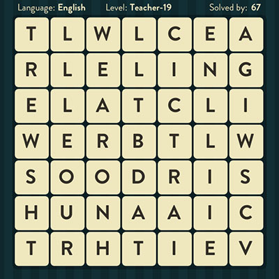  WordBrain Teacher 19 | WordBrain Cheats | Teacher Answers Level 19 