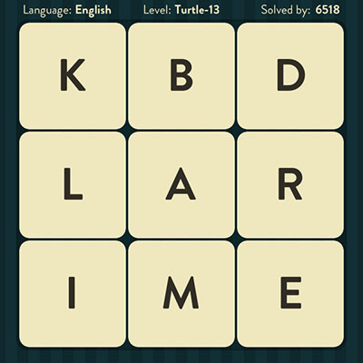  WordBrain Turtle 13 | WordBrain Cheats | Turtle Answers Level 13 