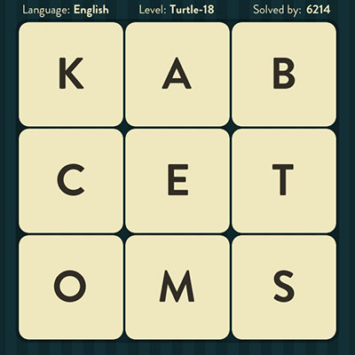  WordBrain Turtle 18 | WordBrain Cheats | Turtle Answers Level 18 