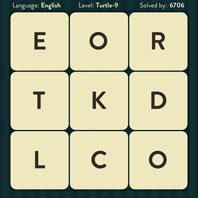  WordBrain Turtle 9 | WordBrain Cheats | Turtle Answers Level 9 