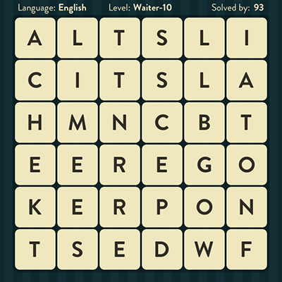  WordBrain Waiter 10 | WordBrain Cheats | Waiter Answers Level 10 
