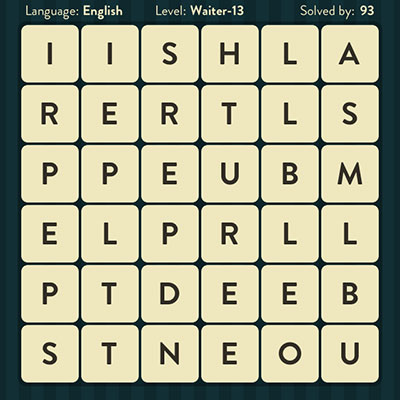  WordBrain Waiter 13 | WordBrain Cheats | Waiter Answers Level 13 