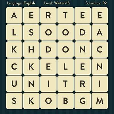  WordBrain Waiter 15 | WordBrain Cheats | Waiter Answers Level 15 