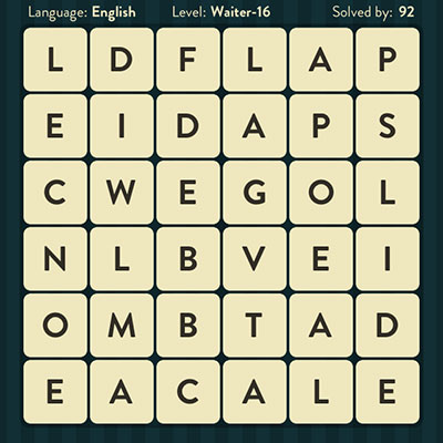  WordBrain Waiter 16 | WordBrain Cheats | Waiter Answers Level 16 