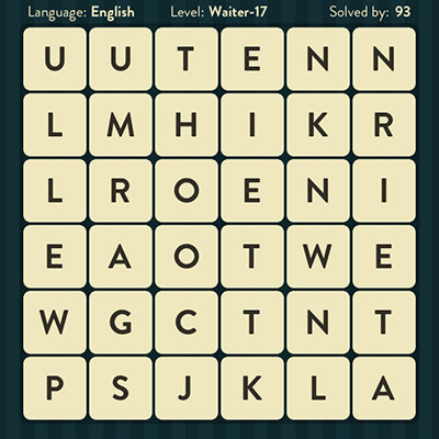  WordBrain Waiter 19 | WordBrain Cheats | Waiter Answers Level 19 