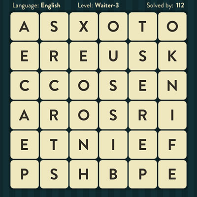  WordBrain Waiter 3 | WordBrain Cheats | Waiter Answers Level 3 