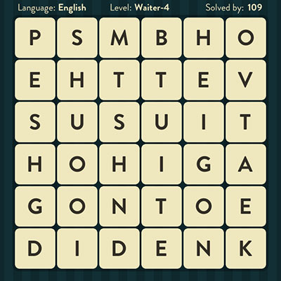  WordBrain Waiter 4 | WordBrain Cheats | Waiter Answers Level 4 