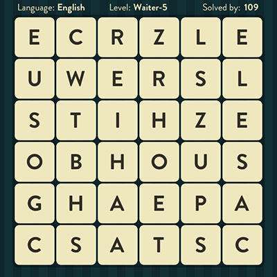  WordBrain Waiter 5 | WordBrain Cheats | Waiter Answers Level 5 