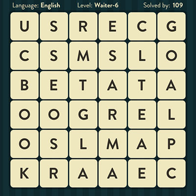  WordBrain Waiter 6 | WordBrain Cheats | Waiter Answers Level 6 