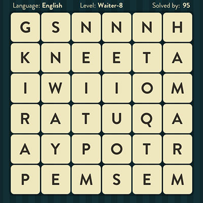  WordBrain Waiter 8 | WordBrain Cheats | Waiter Answers Level 8 